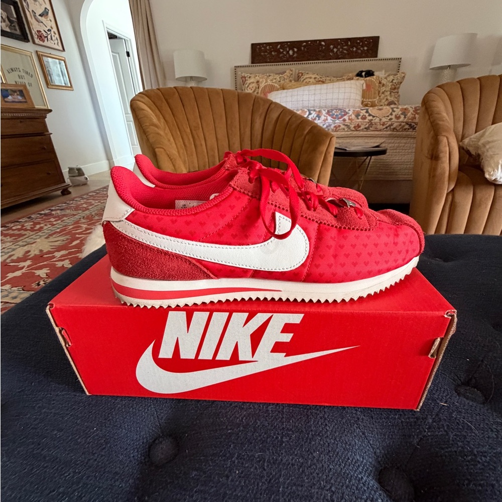 Nike Red Cortez Sneakers